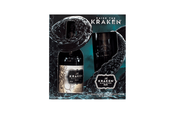 The Kraken Black Spiced Rum 35cl & Hi Ball Glass Gift Pack - House of Spirits