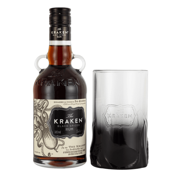 The Kraken Black Spiced Rum 35cl & Hi Ball Glass Gift Pack - House of Spirits