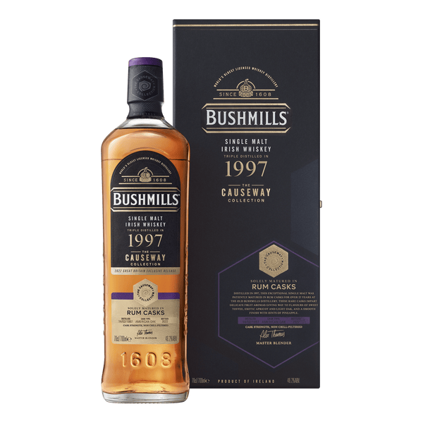 Bushmills Causeway Collection 1997 Rum Cask 25 Year Old Single Malt Irish Whiskey 70cl - House of Spirits